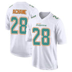 Silnrao M.Dolphins #28 De¡¯Von Achane Player White Foshion Elite Stitched Jerseys