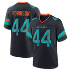 Silnrao M.Dolphins #44 Chop Robinson Player Pitch Blue Rivalries Collection Game Stitched Jerseys