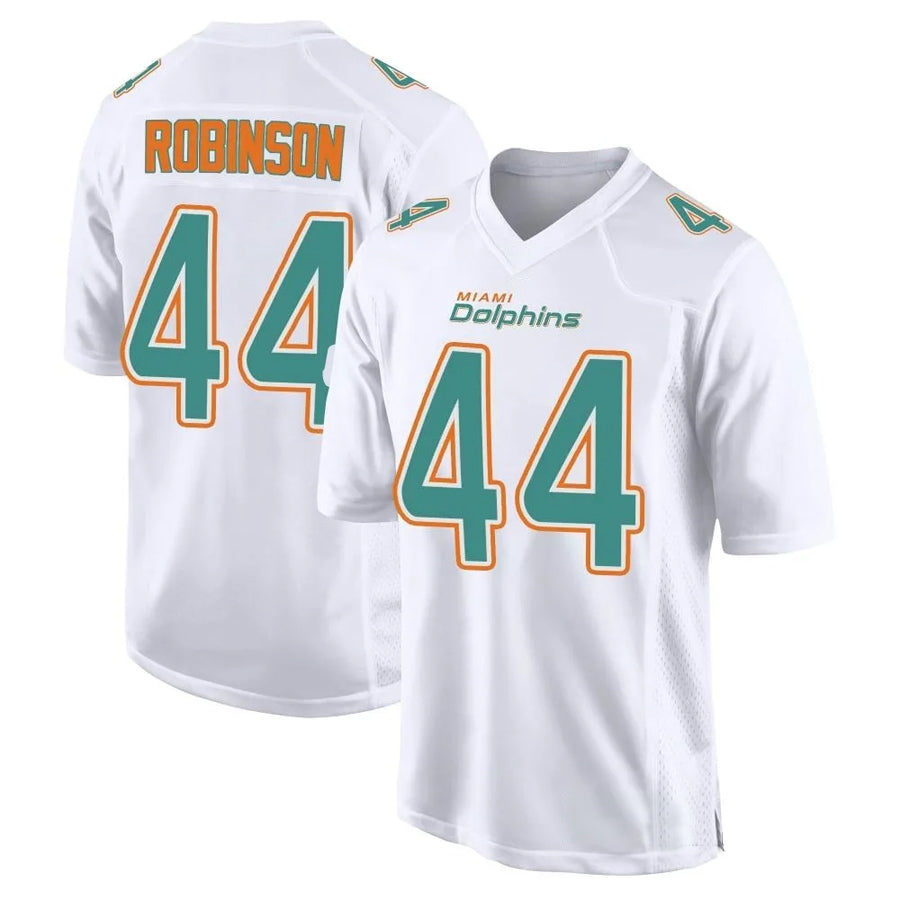 Silnrao M.Dolphins #44 Chop Robinson Player White Foshion Elite Stitched Jerseys