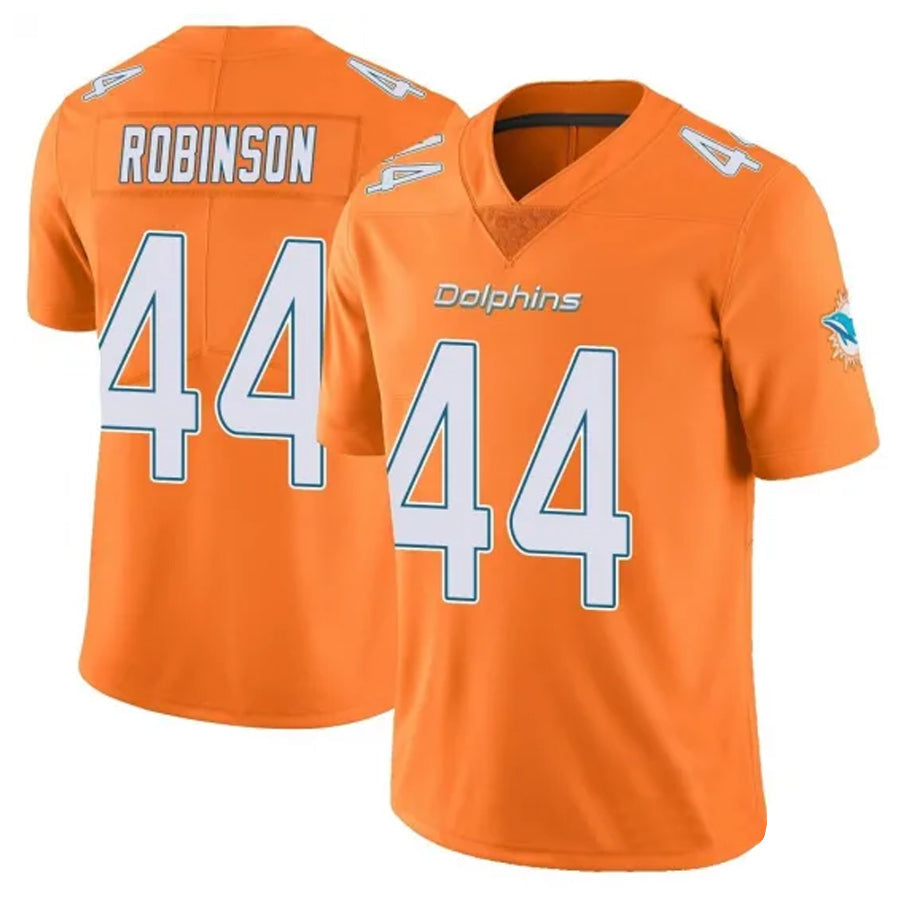 Silnrao M.Dolphins #44 Chop Robinson Player White Orange Vapor Limited Stitched Jerseys