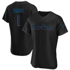 Silnrao M.Marlins #1 Connor Norby Player Black Home Limited Elite Stitched Jerseys