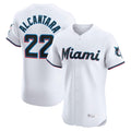 Silnrao M.Marlins #22 Sandy Alcantara Player White  Home Limited Elite Stitched Jerseys