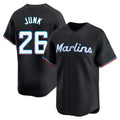 Silnrao M.Marlins #26 Janson Junk Player Black  Home Limited Stitched Jerseys