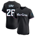 Silnrao M.Marlins #26 Janson Junk Player Black Vapor Home Limited Elite Stitched Jerseys