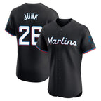 Silnrao M.Marlins #26 Janson Junk Player Black Vapor Home Limited Elite Stitched Jerseys