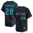 Silnrao M.Marlins #28 Kyle Stowers Player Black City Connect Home Limited Stitched Jerseys