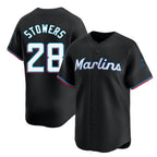 Silnrao M.Marlins #28 Kyle Stowers Player Black  Home Limited Stitched Jerseys