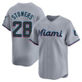 Silnrao M.Marlins #28 Kyle Stowers Player Gray Home Limited Stitched Jerseys