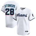 Silnrao M.Marlins #28 Kyle Stowers Player White  Home Limited Stitched Jerseys