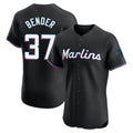 Silnrao M.Marlins #37 Anthony Bender Player Black Vapor Home Limited Elite Stitched Jerseys