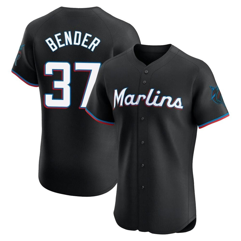 Silnrao M.Marlins #37 Anthony Bender Player Black Vapor Home Limited Elite Stitched Jerseys