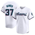 Silnrao M.Marlins #37 Anthony Bender Player White  Home Limited Stitched Jerseys