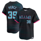 Silnrao M.Marlins #39 Eury Perez Player Black City Connect Home Limited Stitched Jerseys