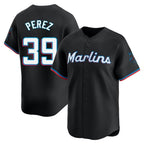 Silnrao M.Marlins #39 Eury Perez Player Black  Home Limited Stitched Jerseys