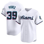 Silnrao M.Marlins #39 Eury Perez Player White  Home Limited Stitched Jerseys
