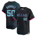 Silnrao M.Marlins #50 Agustin Ramirez Player Black City Connect Home Limited Stitched Jerseys