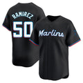 Silnrao M.Marlins #50 Agustin Ramirez Player Black  Home Limited Stitched Jerseys