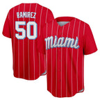 Silnrao M.Marlins #50 Agustin Ramirez Player Red City Connect Home Game Stitched Jerseys