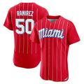 Silnrao M.Marlins #50 Agustin Ramirez Player Red City Connect Home Limited Elite Stitched Jerseys