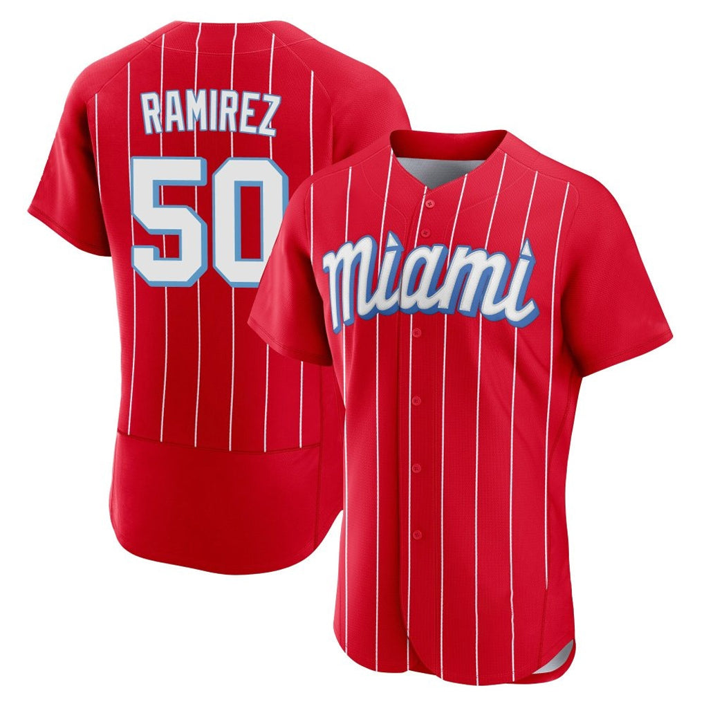 Silnrao M.Marlins #50 Agustin Ramirez Player Red City Connect Home Limited Elite Stitched Jerseys
