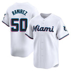 Silnrao M.Marlins #50 Agustin Ramirez Player White  Home Limited Stitched Jerseys