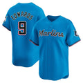 Silnrao M.Marlins #9 Xavier Edwards Player Blue Home Limited Stitched Jerseys