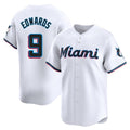 Silnrao M.Marlins #9 Xavier Edwards Player White  Home Limited Stitched Jerseys