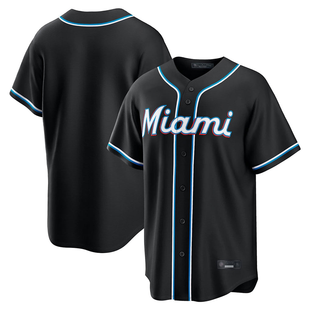 Silnrao M.Marlins ## Marlins Blank Player Black Fashion Out Home Game Stitched Jerseys