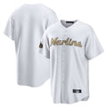 Silnrao M.Marlins ## Marlins Blank Player Gold  Home Game Stitched Jerseys