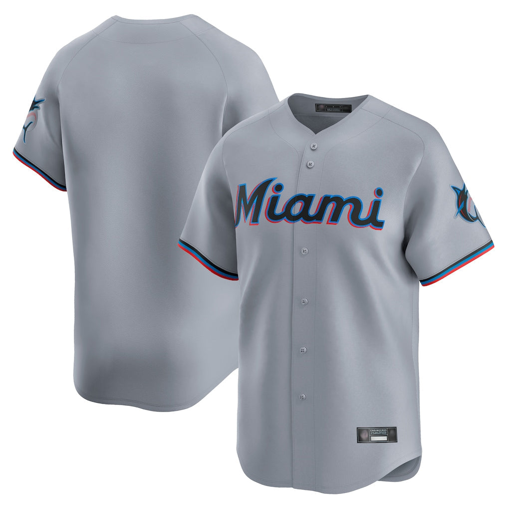 Silnrao M.Marlins ## Marlins Blank Player Gray  Home Limited Stitched Jerseys