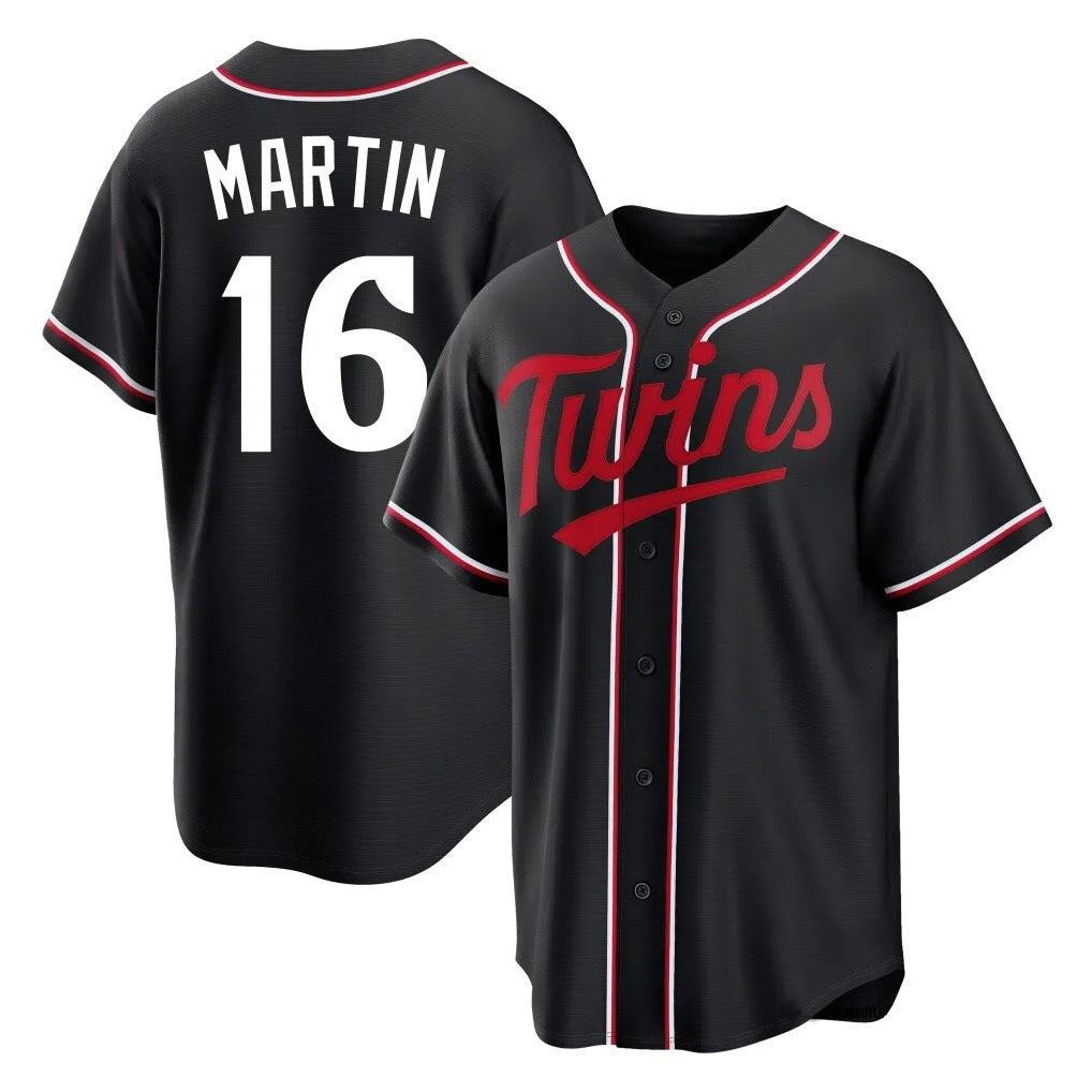 Silnrao M.Twins #16 Austin Martin Player Black Fashion Out Home Limited Stitched Jerseys
