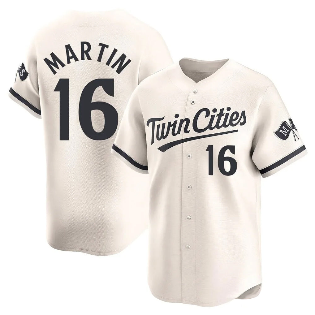 Silnrao M.Twins #16 Austin Martin Player Cream Home Limited Stitched Jerseys