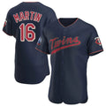 Silnrao M.Twins #16 Austin Martin Player Navy 60th Home Limited Elite Stitched Jerseys