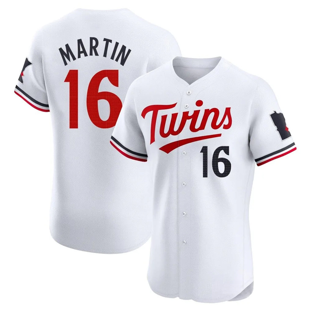 Silnrao M.Twins #16 Austin Martin Player White Home Limited Elite Stitched Jerseys