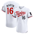 Silnrao M.Twins #16 Austin Martin Player White Home Limited Elite Stitched Jerseys