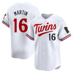 Silnrao M.Twins #16 Austin Martin Player White Home Limited Stitched Jerseys