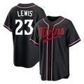 Silnrao M.Twins #23 Royce Lewis Player Black Fashion Out Home Limited Stitched Jerseys