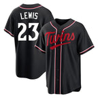 Silnrao M.Twins #23 Royce Lewis Player Black Fashion Out Home Limited Stitched Jerseys