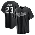 Silnrao M.Twins #23 Royce Lewis Player Black Home Game Stitched Jerseys