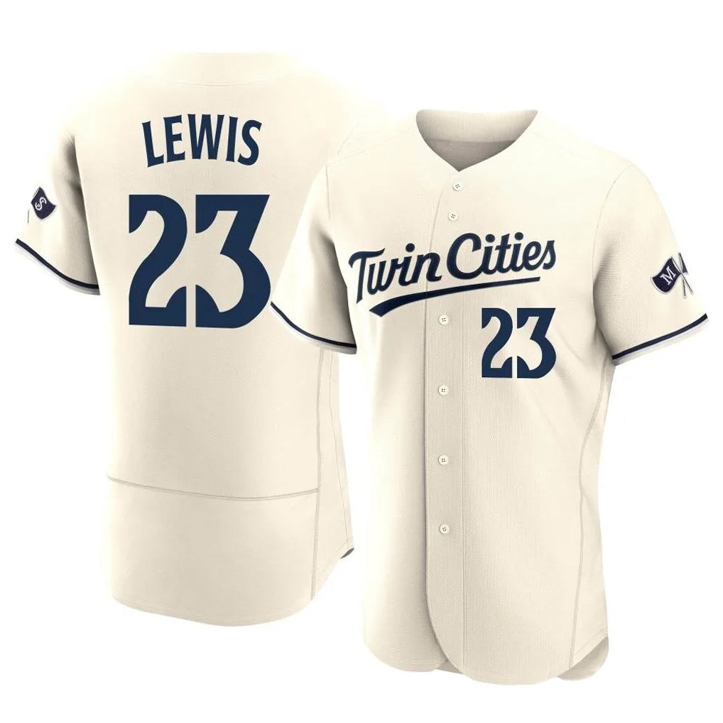 Silnrao M.Twins #23 Royce Lewis Player Cream Home Limited Elite Stitched Jerseys