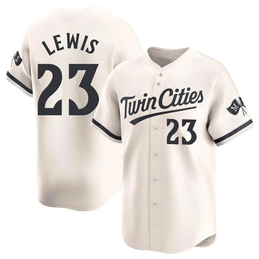 Silnrao M.Twins #23 Royce Lewis Player Cream Home Limited Stitched Jerseys
