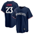 Silnrao M.Twins #23 Royce Lewis Player Navy Replica Alternate Home Stitched Jerseys