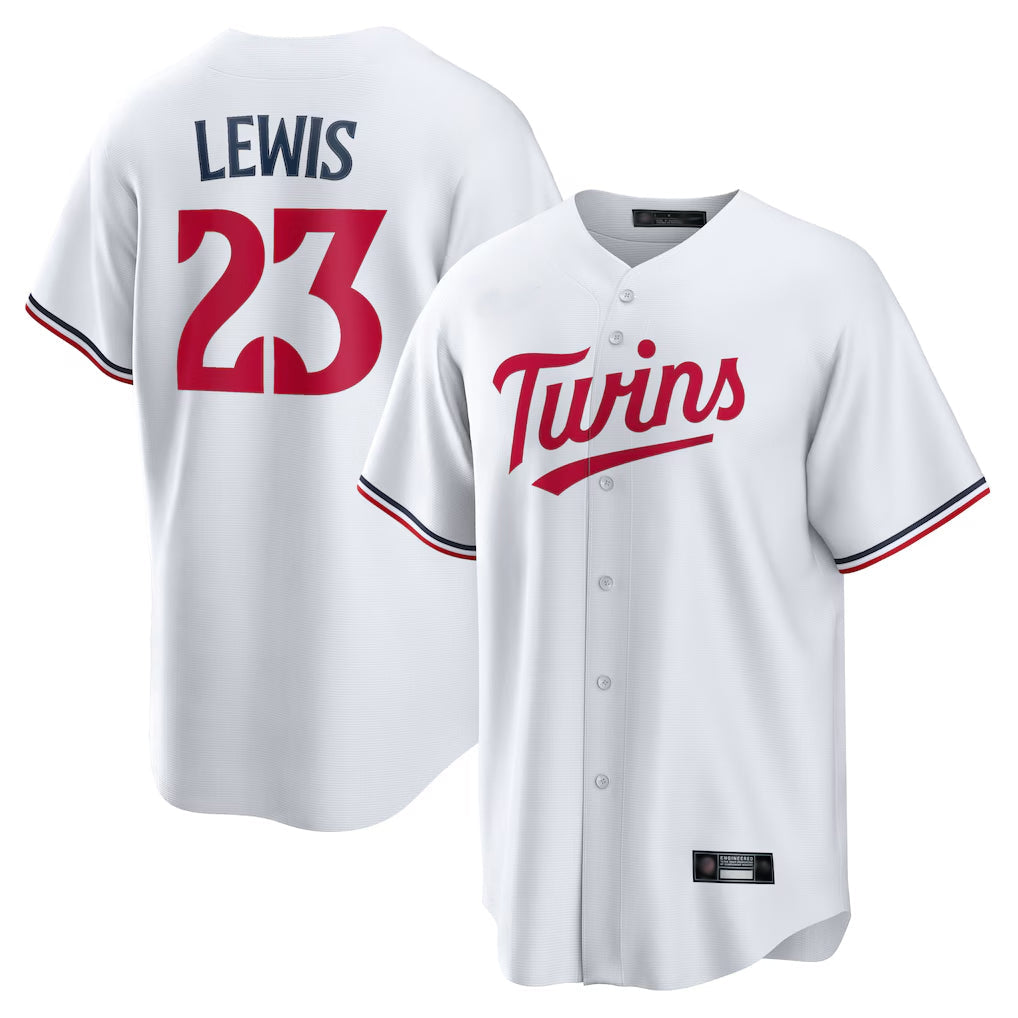 Silnrao M.Twins #23 Royce Lewis Player White Home Game Stitched Jerseys