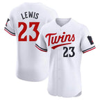 Silnrao M.Twins #23 Royce Lewis Player White Home Limited Elite Stitched Jerseys