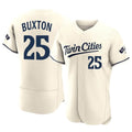 Silnrao M.Twins #25 Byron Buxton Player Cream Home Limited Elite Stitched Jerseys