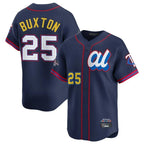 Silnrao M.Twins #25 Byron Buxton Player Navy All-star Game Limited Home Stitched Jerseys