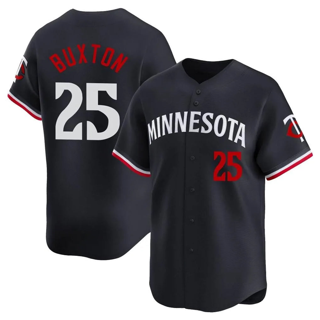 Silnrao M.Twins #25 Byron Buxton Player Navy Home Limited Stitched Jerseys