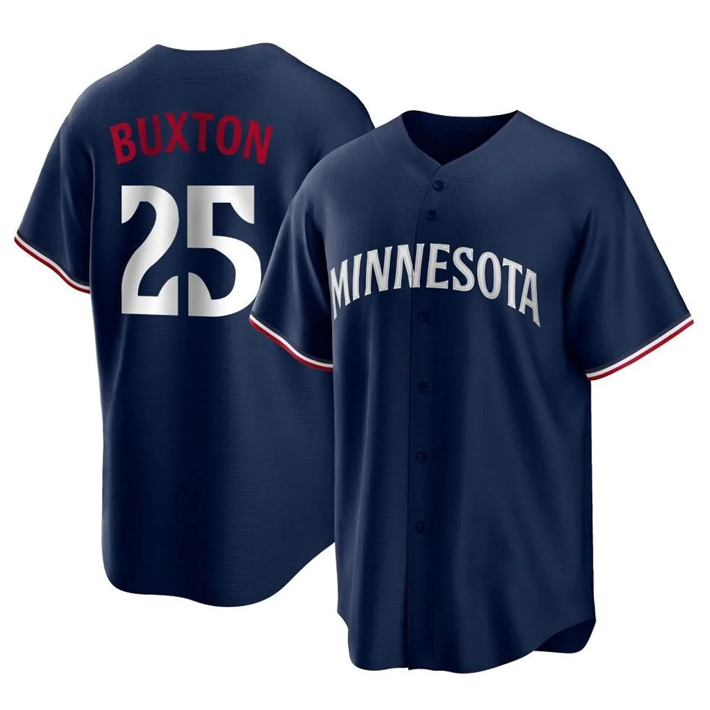 Silnrao M.Twins #25 Byron Buxton Player Navy Replica Alternate Home Stitched Jerseys