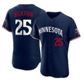 Silnrao M.Twins #25 Byron Buxton Player Navy Replica Home Limited Elite Stitched Jerseys