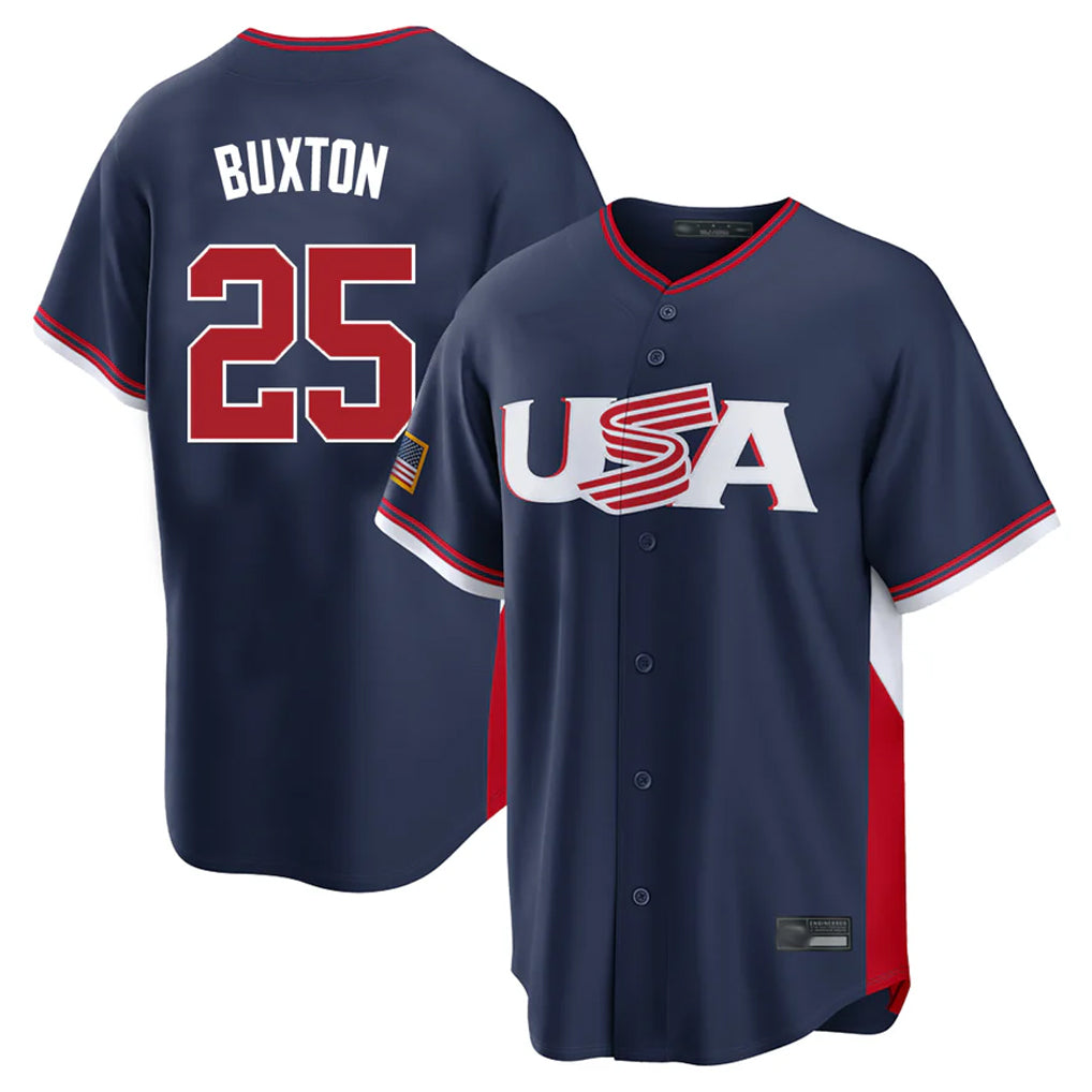 Silnrao M.Twins #25 Byron Buxton Player Navy USA 2026 World Classic Limited Home Stitched Jerseys